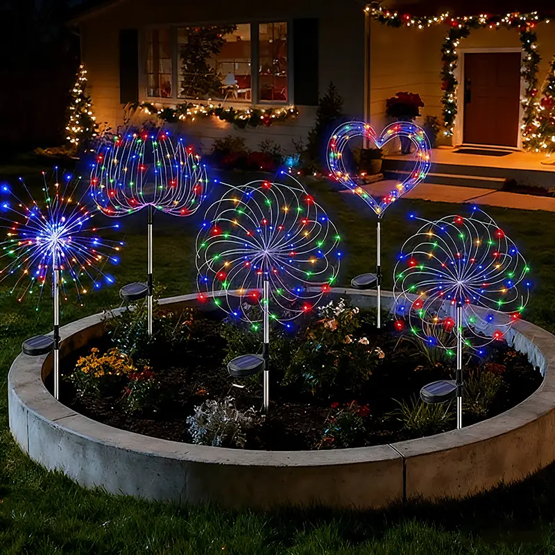 Solar-Powered Fireworks Lights